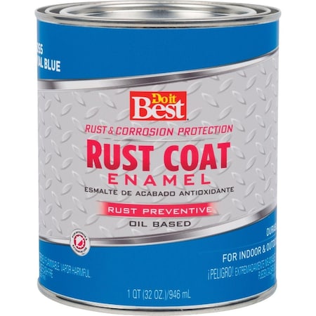 All-Source Rust Coat Oil-Based Gloss Enamel, Royal Blue, 1 Qt. 203579D